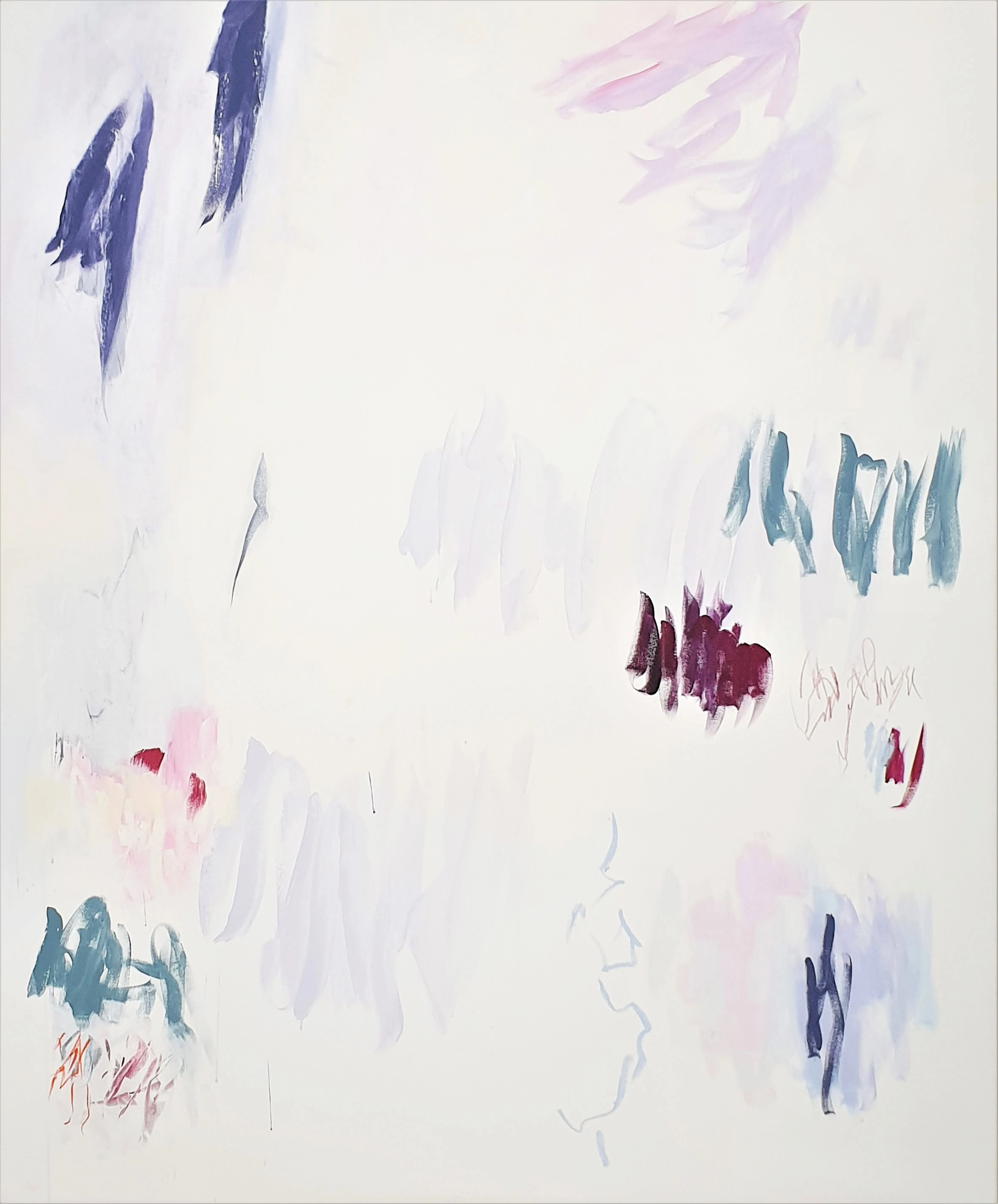 1b.Wendy Stokes_Flower in the Wind II panel 2_acrylic oilstick and progresso on canvas 183cm x152cm