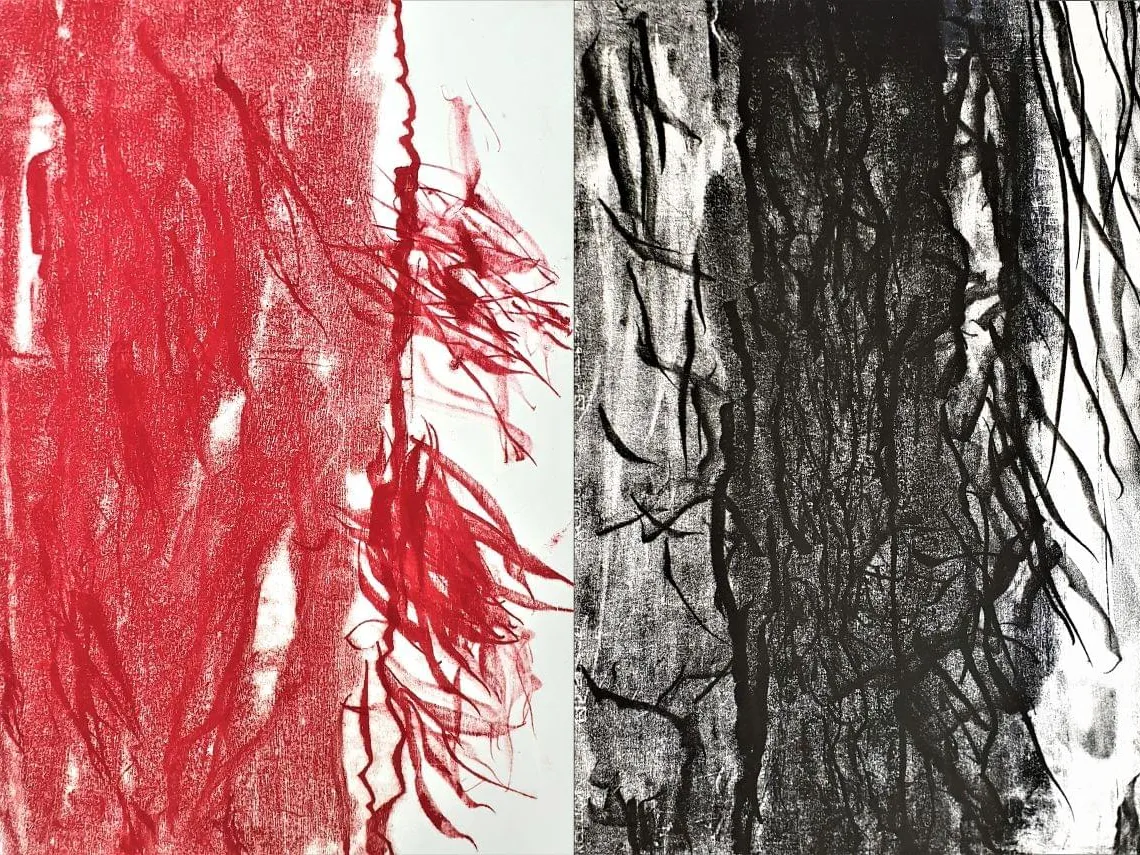 Wendy Stokes_Guardians of Place 2022_woodblock_2 of 12 panels 100cmx70cm each